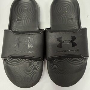 Under Armour Black Textured Slides